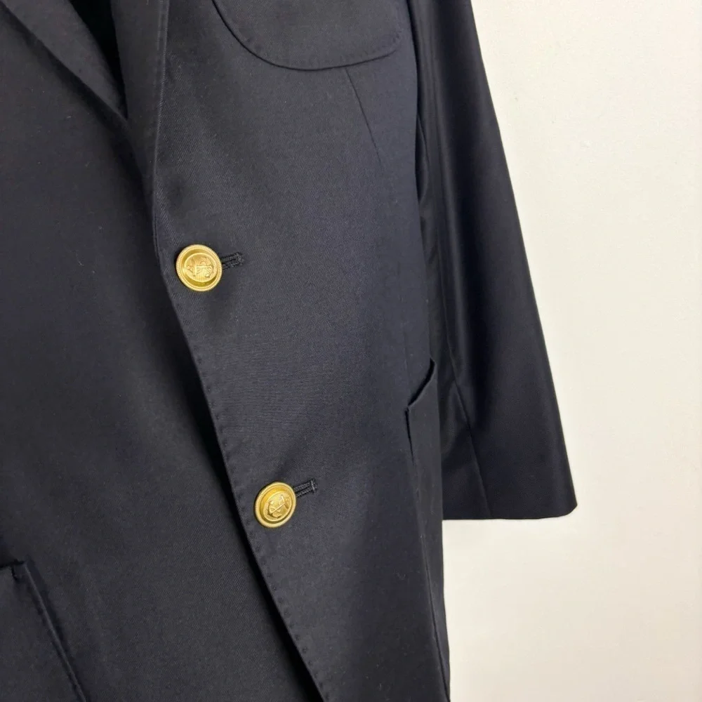 J. Crew Men’s Ludlow Dark Navy Loro Piana Italian Merino Wool Blazer Sz 41